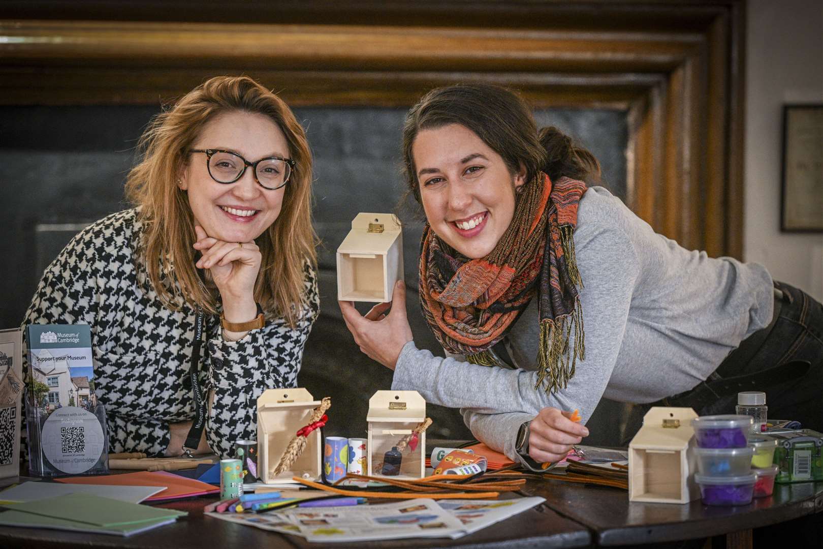 With the mini museum kits are Annie Davis, development manager, left, and Alex Smaridge, engagement manager. Picture: Keith Heppell