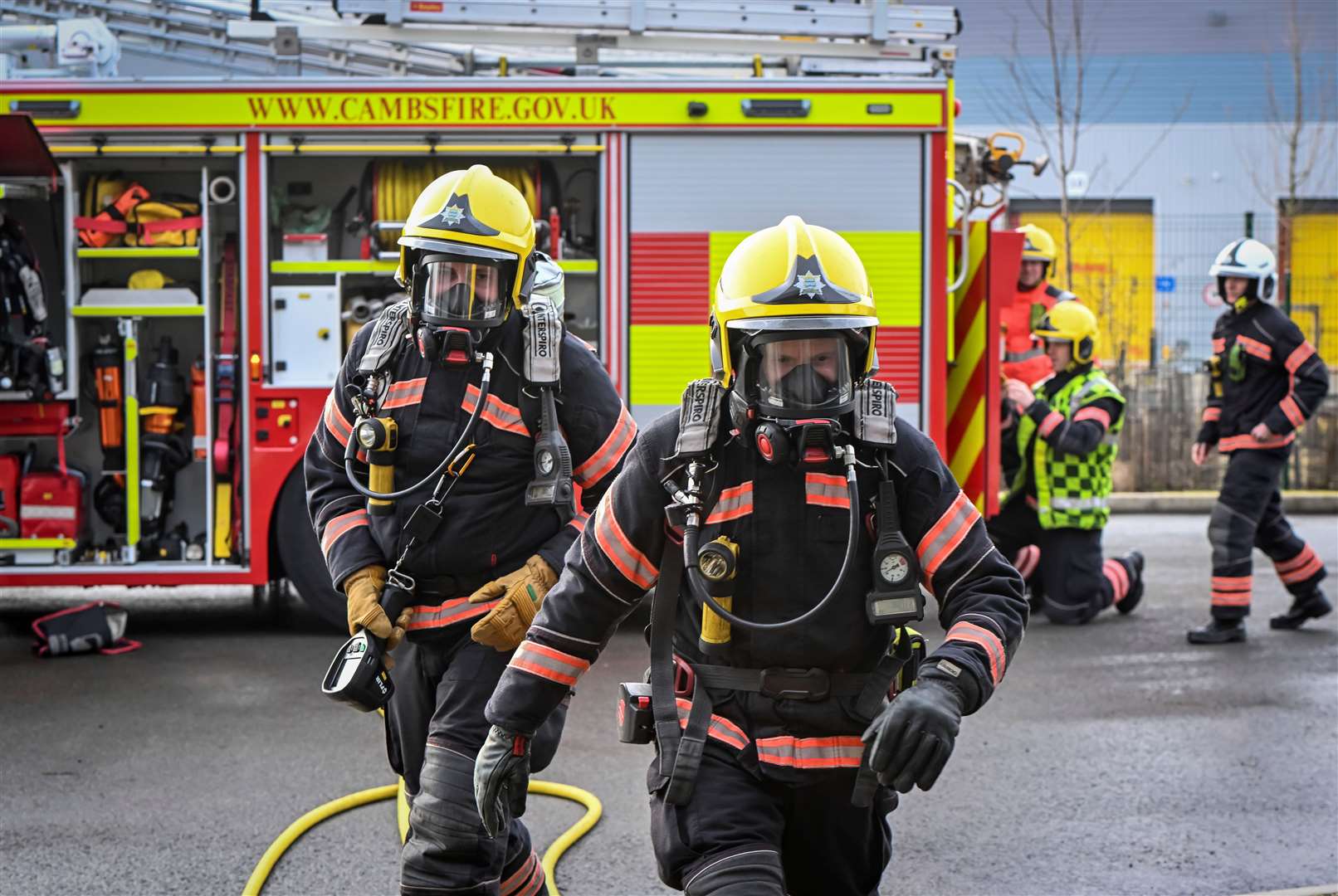 The new fire engine is unveiled. Picture: Keith Heppell